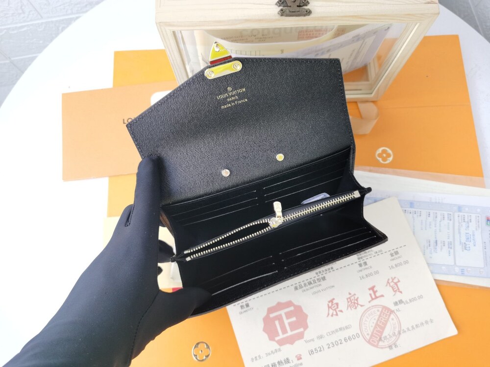 Louis Vuitton Monogram Portefeuille Juliette Long Wallet in Black - Picture 8 of 8